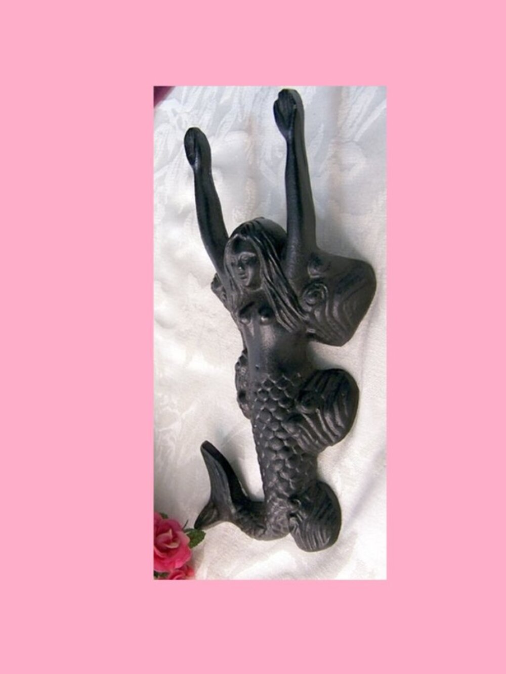 Kids Black Cast Iron Mermaid CHILDs Bootjack 2" wide by 10" long 04442